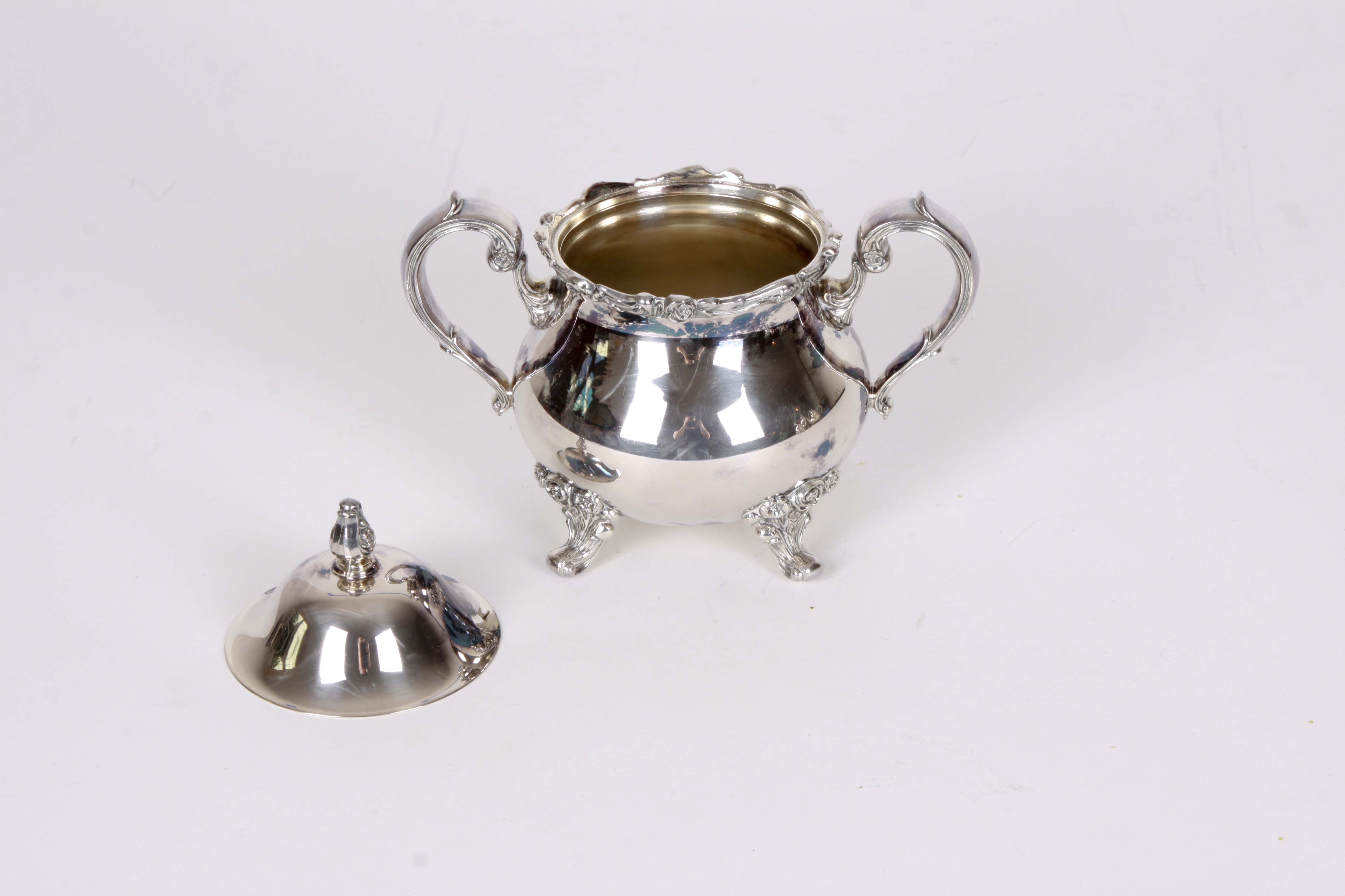 Wilcox International Silver Plate "American Rose" Tea and Coffee Set