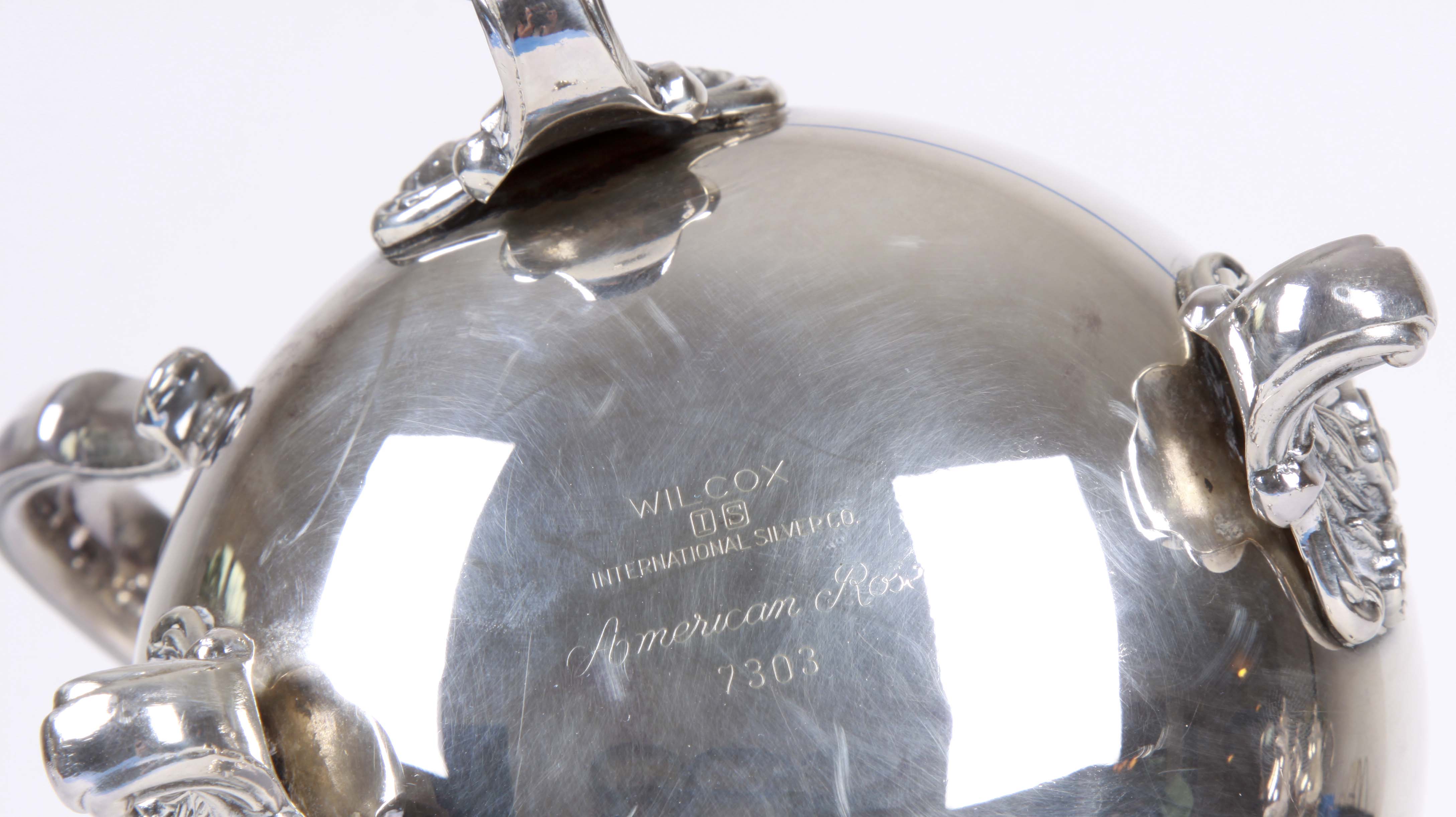 Wilcox International Silver Plate "American Rose" Tea and Coffee Set