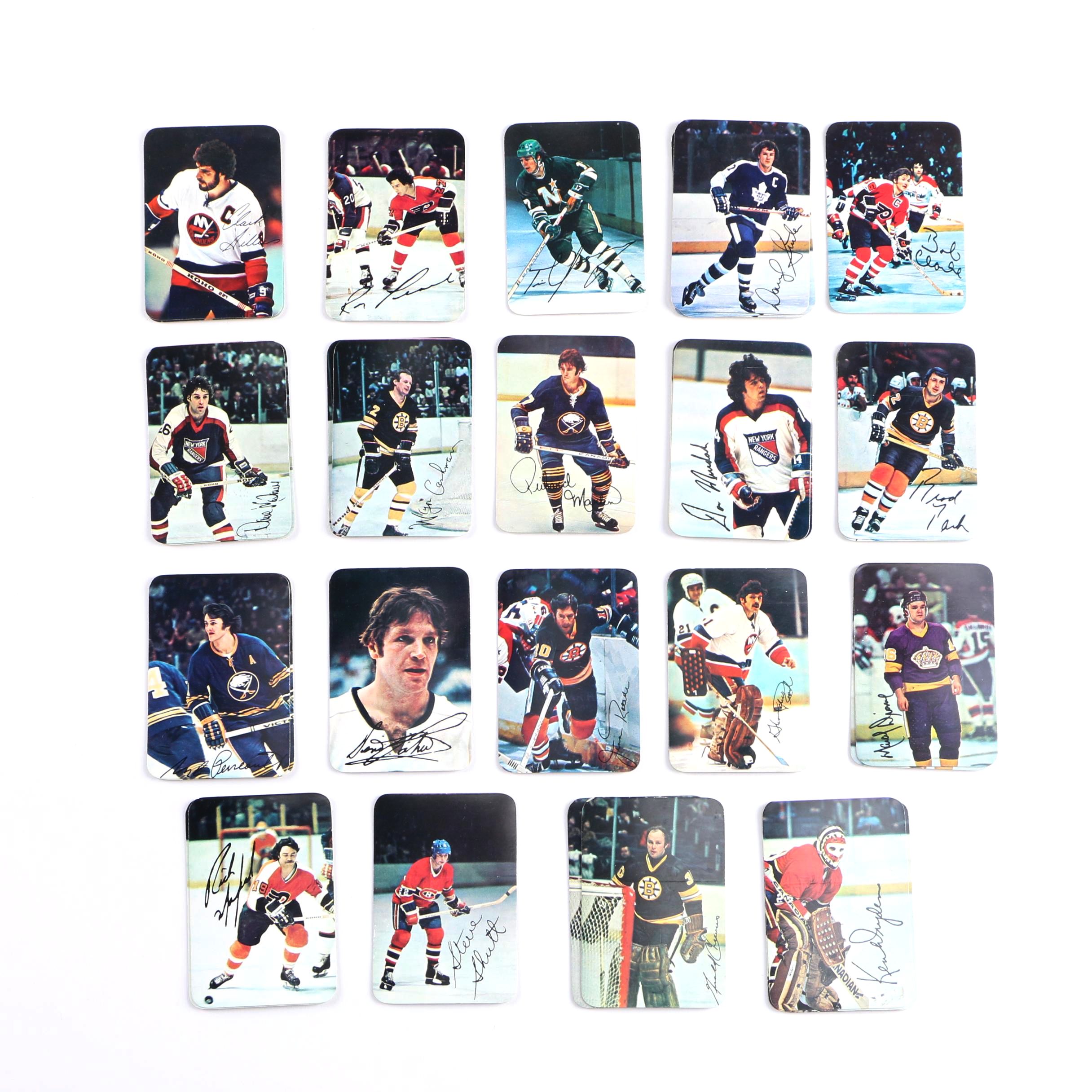 Collection of 1977 Topps Glossy Square Hockey Cards