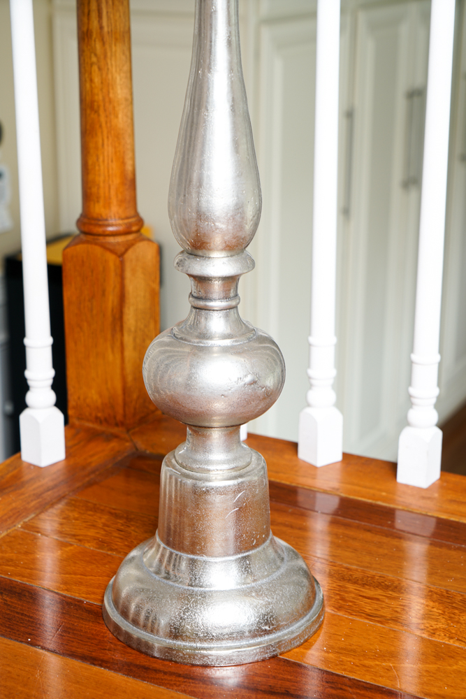 Standing Candle Holder With Crystal Embellished Shade