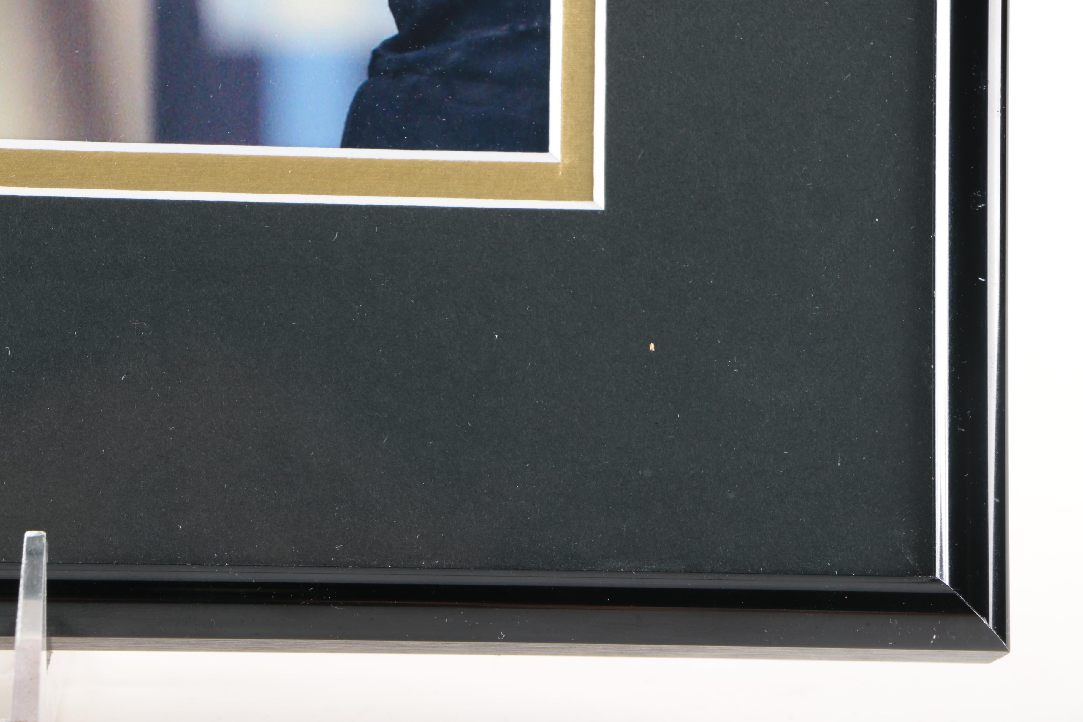 Framed Photograph of Milan Lucic in a Fight