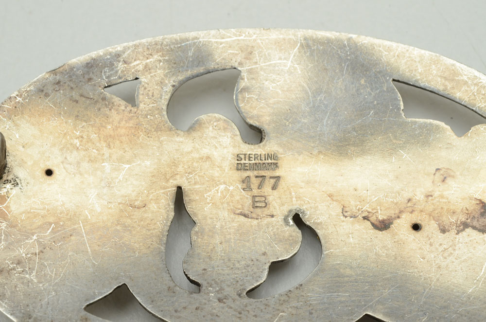 Two Sterling Brooches and 800 Silver Italian Bracelet