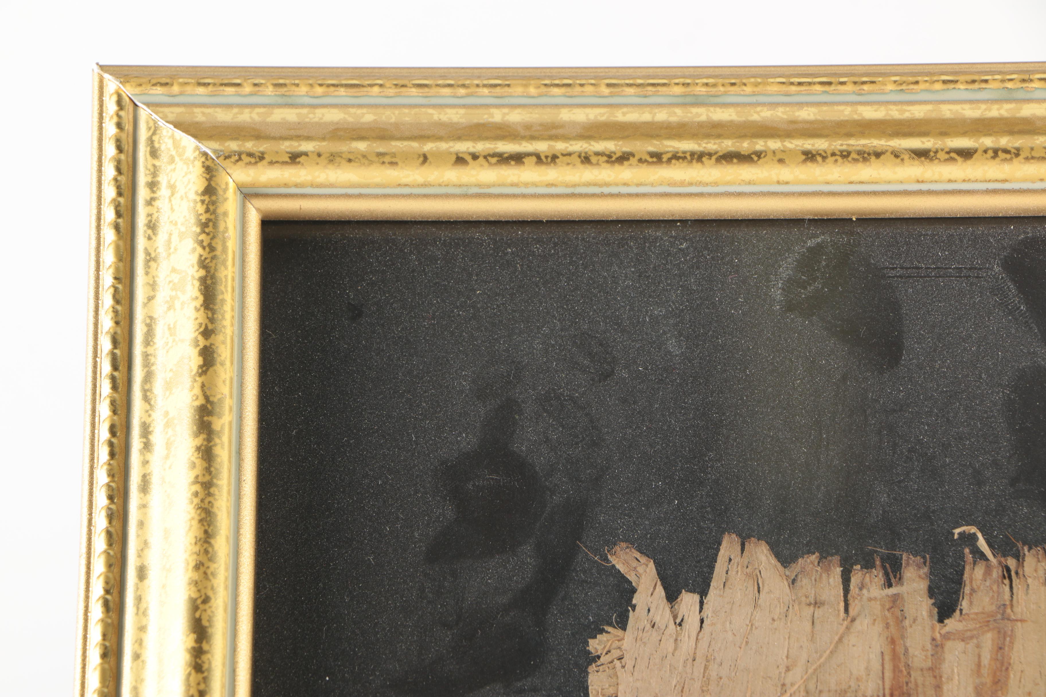 Gouache Painting on Papyrus of Queen Nefertari and Hathor