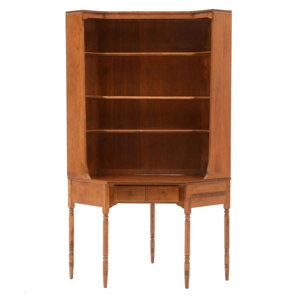 Ethan Allen Baumritter Corner Desk and Bookcase