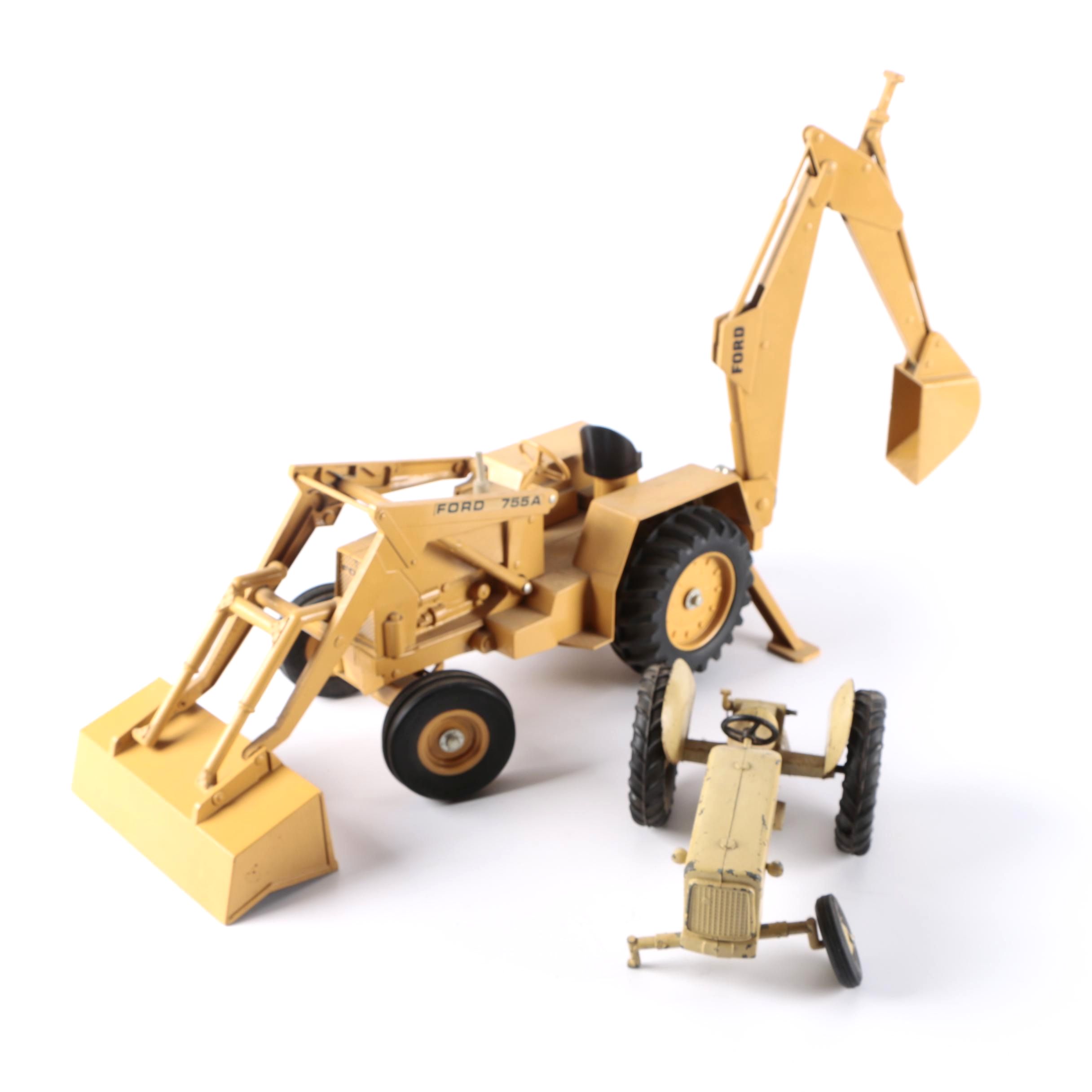 Vintage Ertl Ford 755A Backhoe Toy