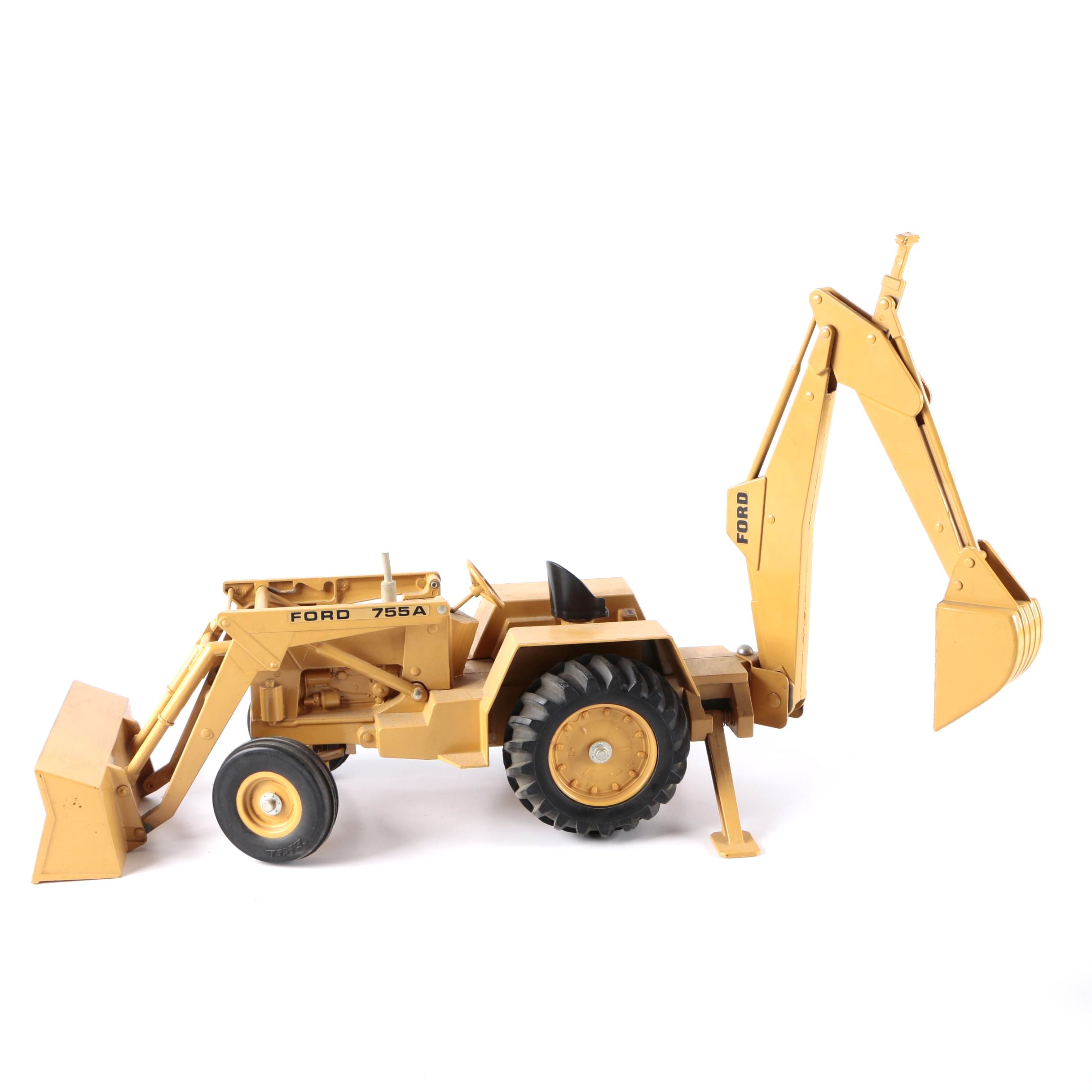 Vintage Ertl Ford 755A Backhoe Toy