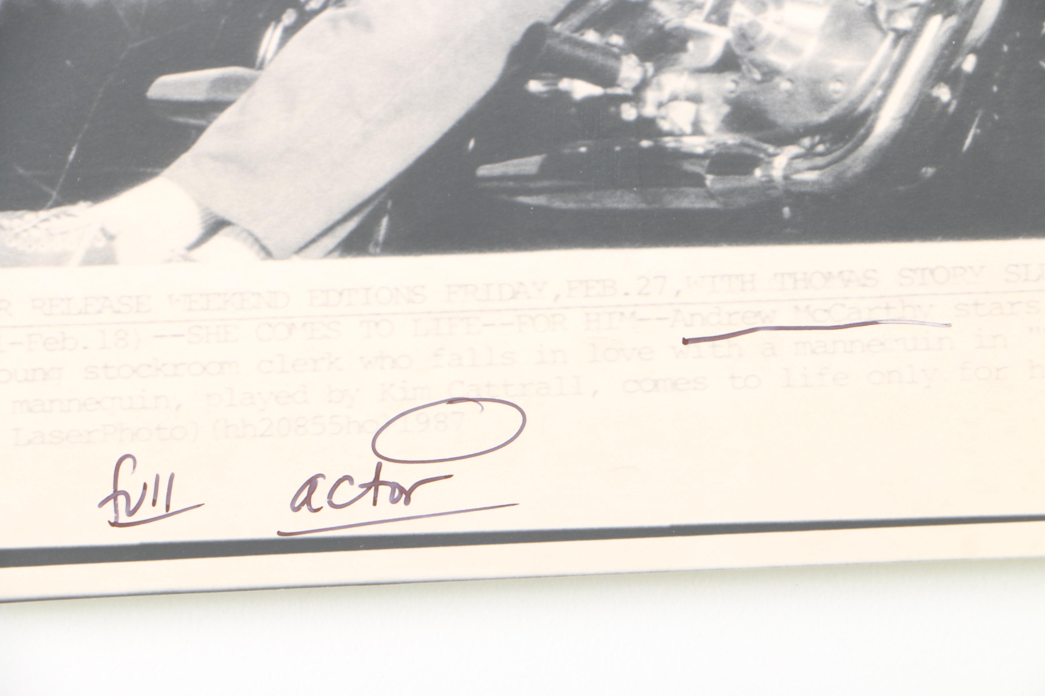 Andrew McCarthy Signed Photograph