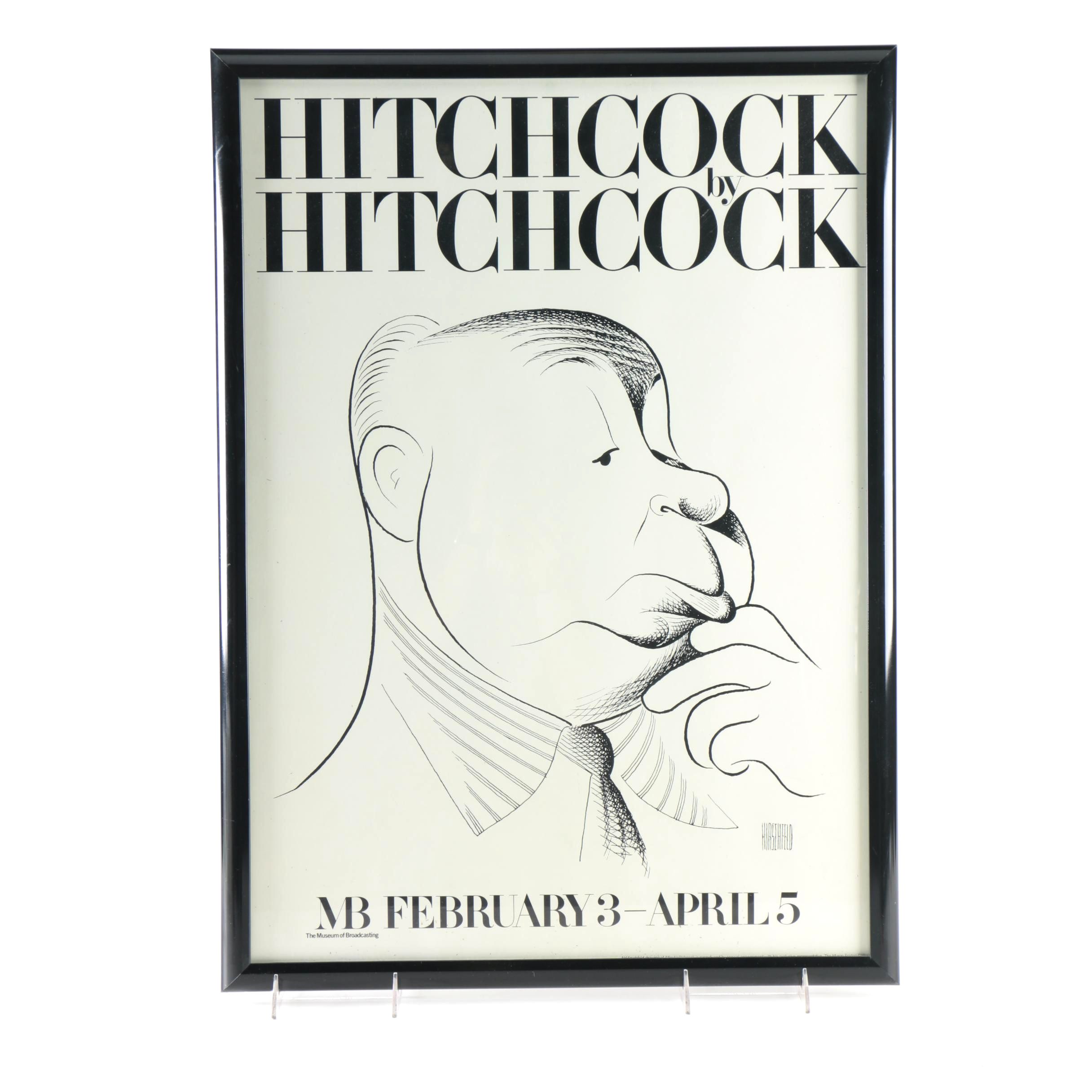 Lithograph Art Poster After Al Hirschfeld for "Hitchcock by Hitchcock"