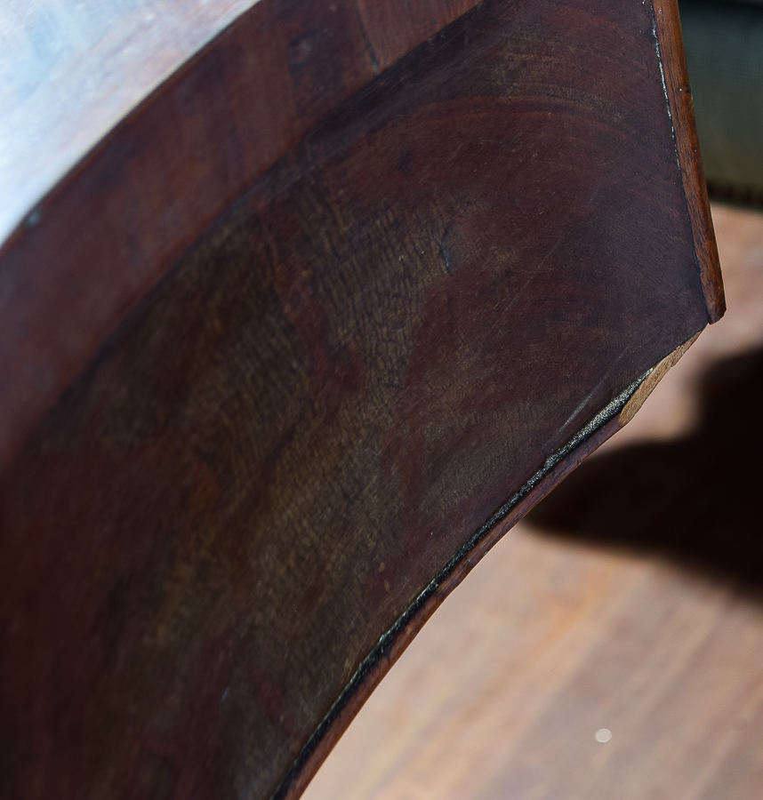 Antique Claw Foot Parlor Table with Mahogany Veneer