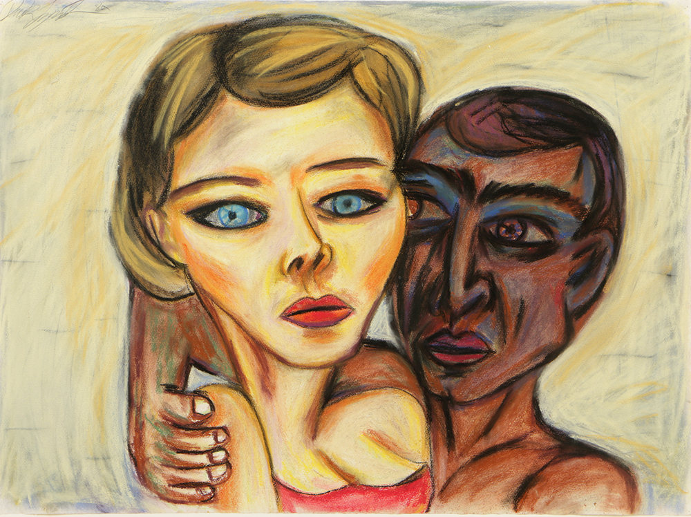 Derek J. Lynch Pastel Drawing on Paper "Ingénue"