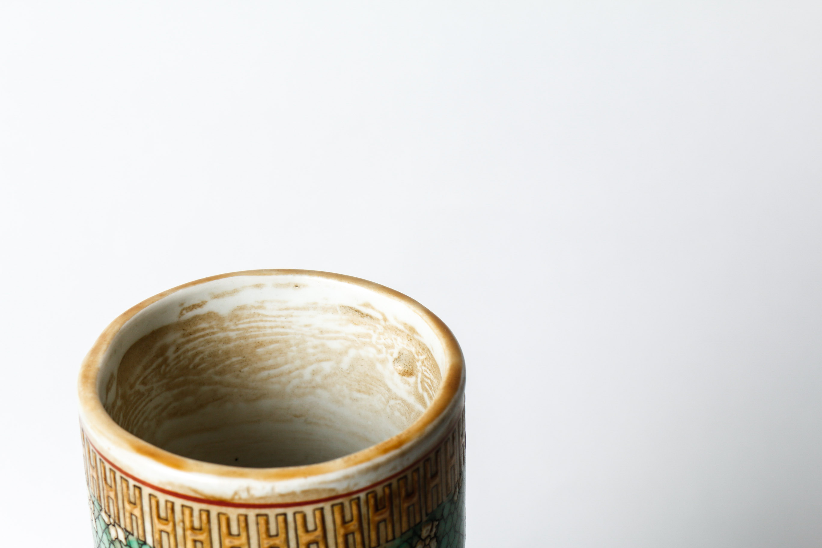 Handpainted Porcelain Vase for Maitland Smith