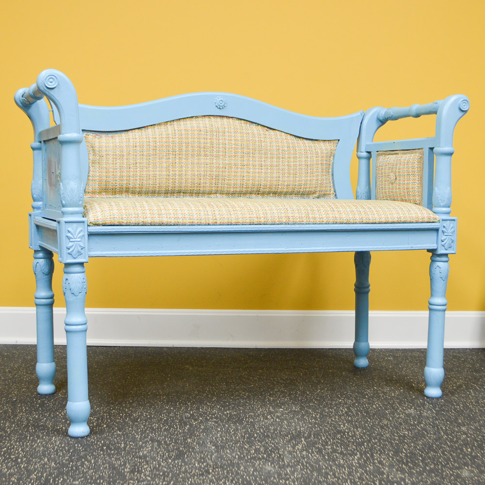Vintage Painted Settee Bench