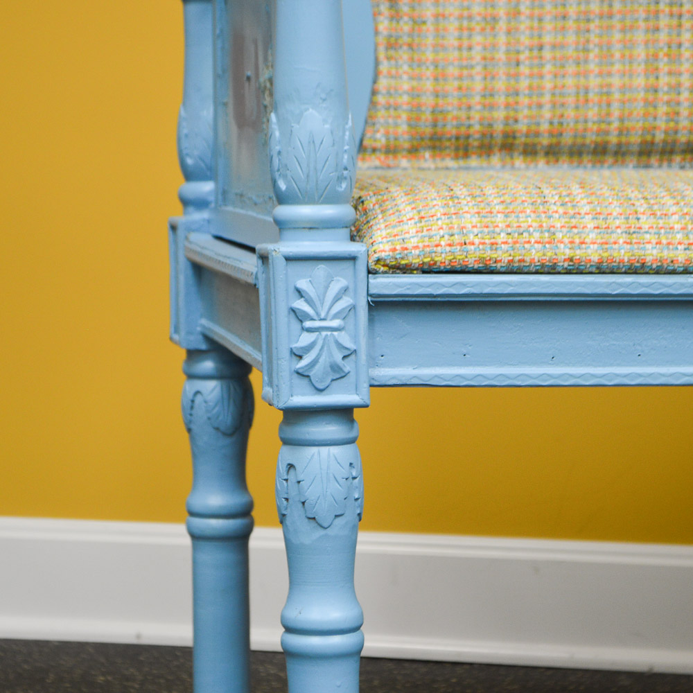 Vintage Painted Settee Bench