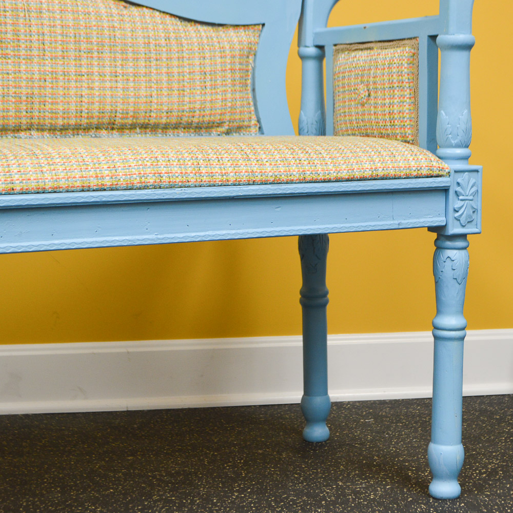 Vintage Painted Settee Bench