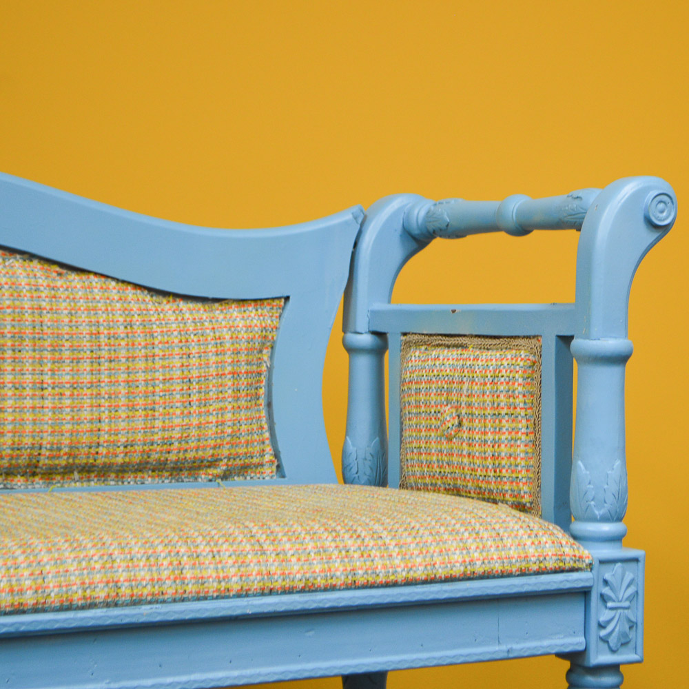 Vintage Painted Settee Bench