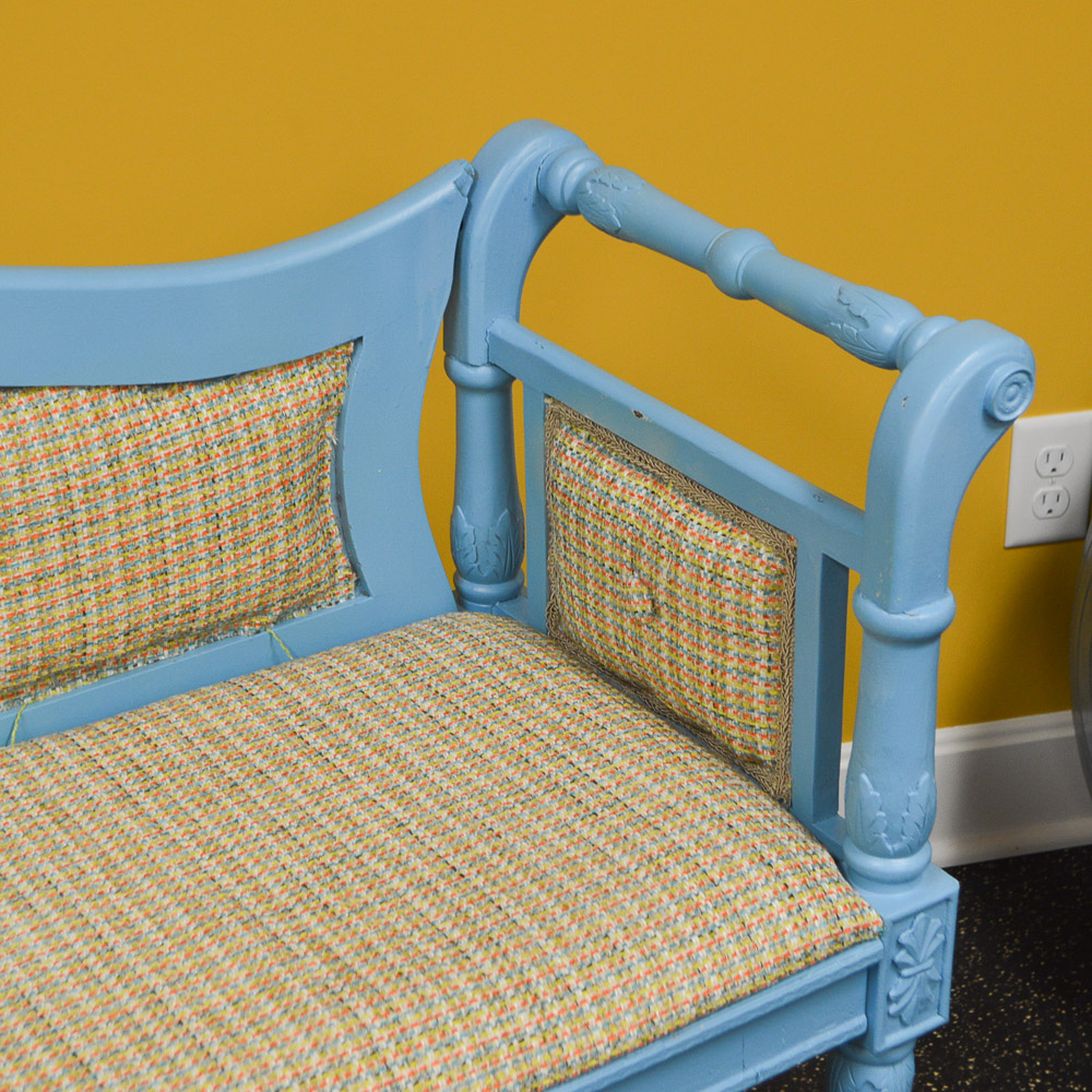 Vintage Painted Settee Bench