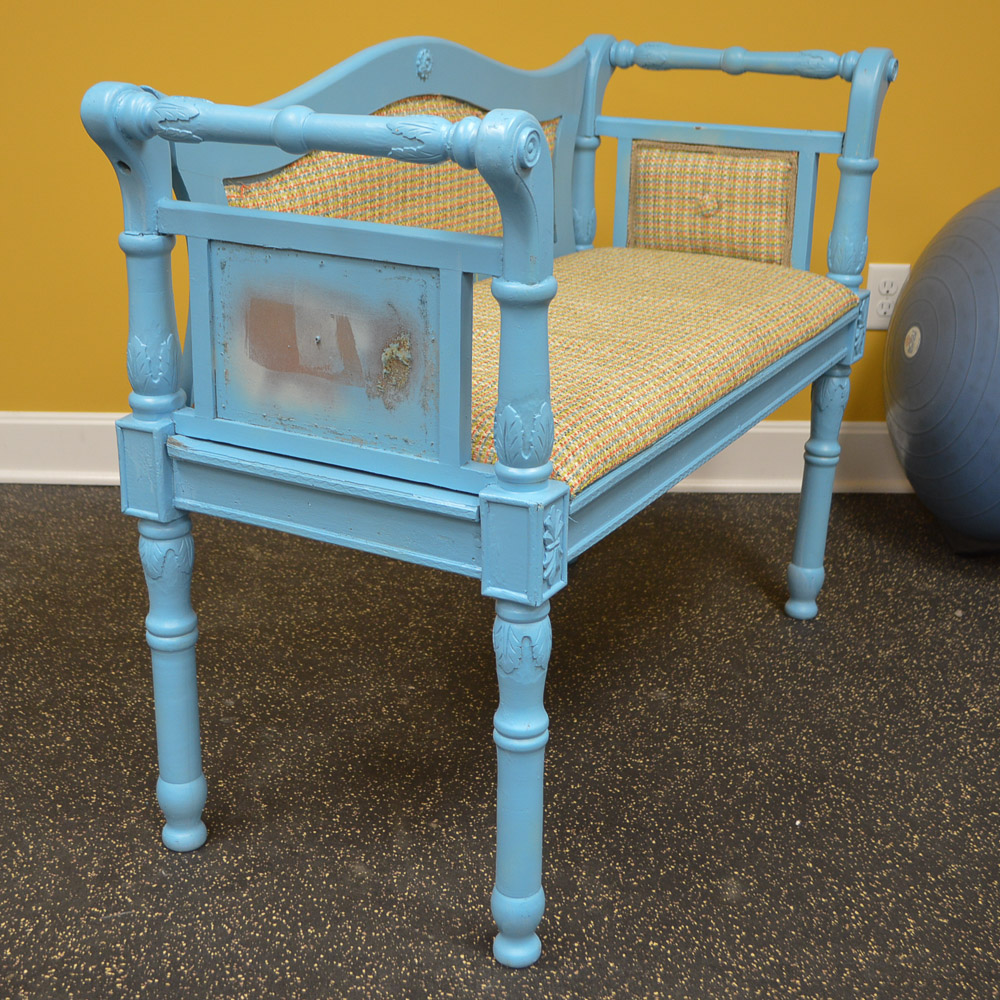 Vintage Painted Settee Bench