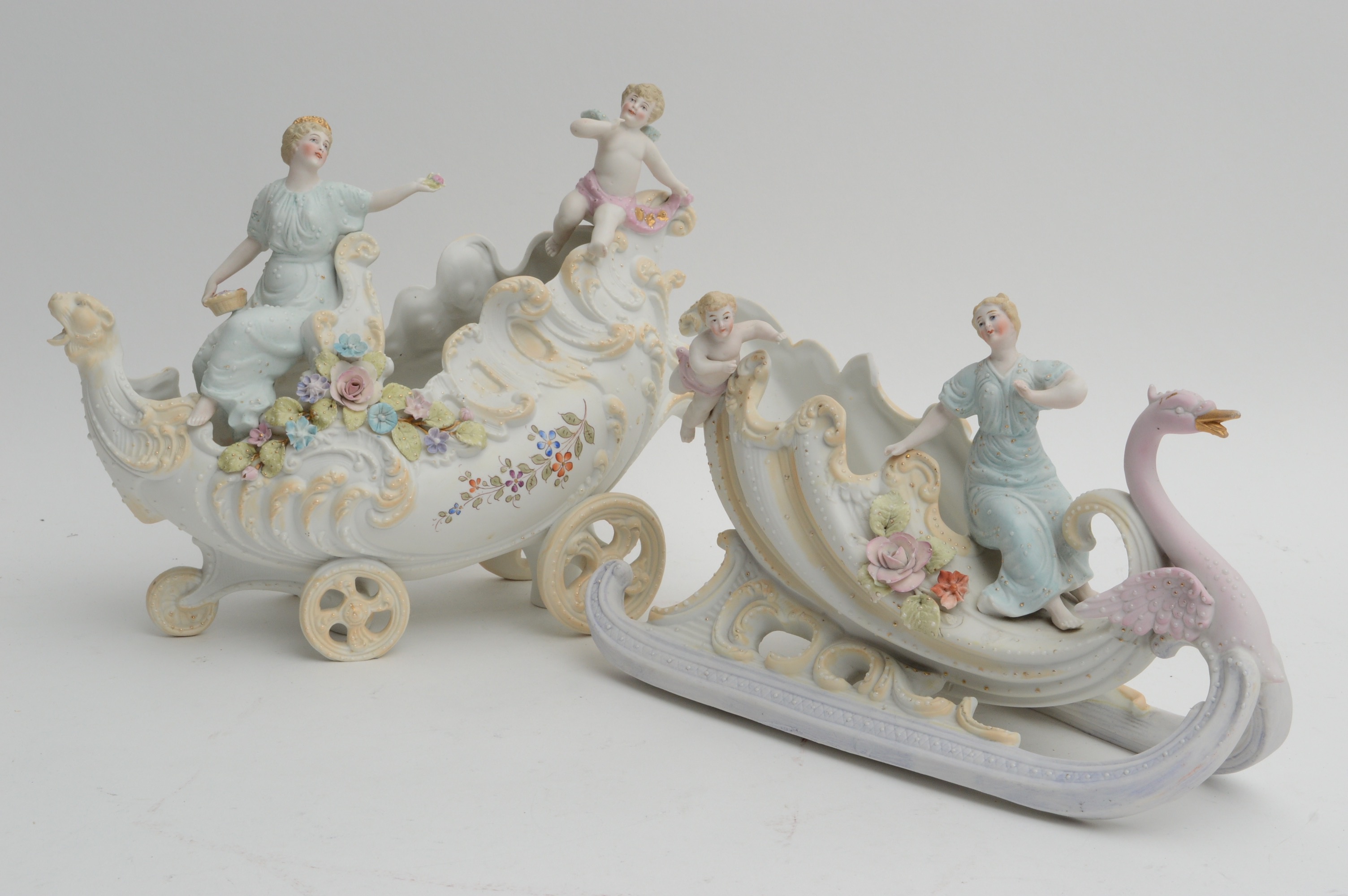 Porcelain Bisque Hand Painted Figurines