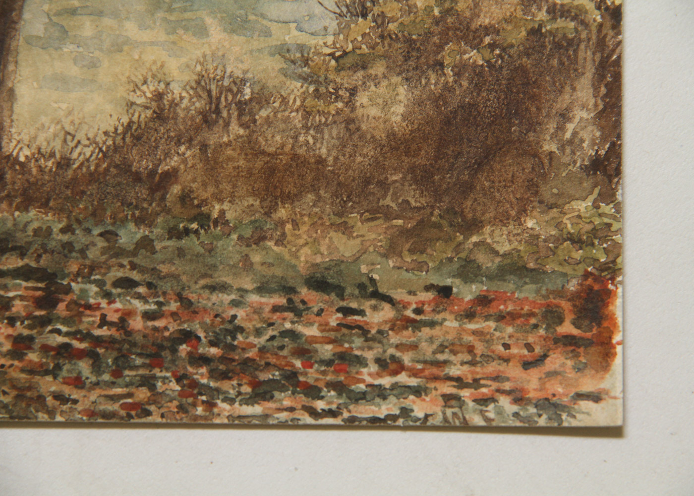 W. Freelto Watercolor Painting on Paperboard "Autumn, Near Strawberry Hill"