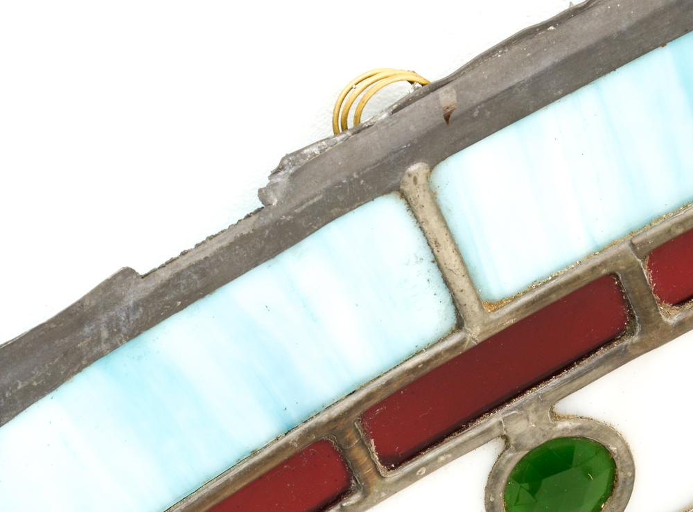 Half-Round Stained Glass Window Panel