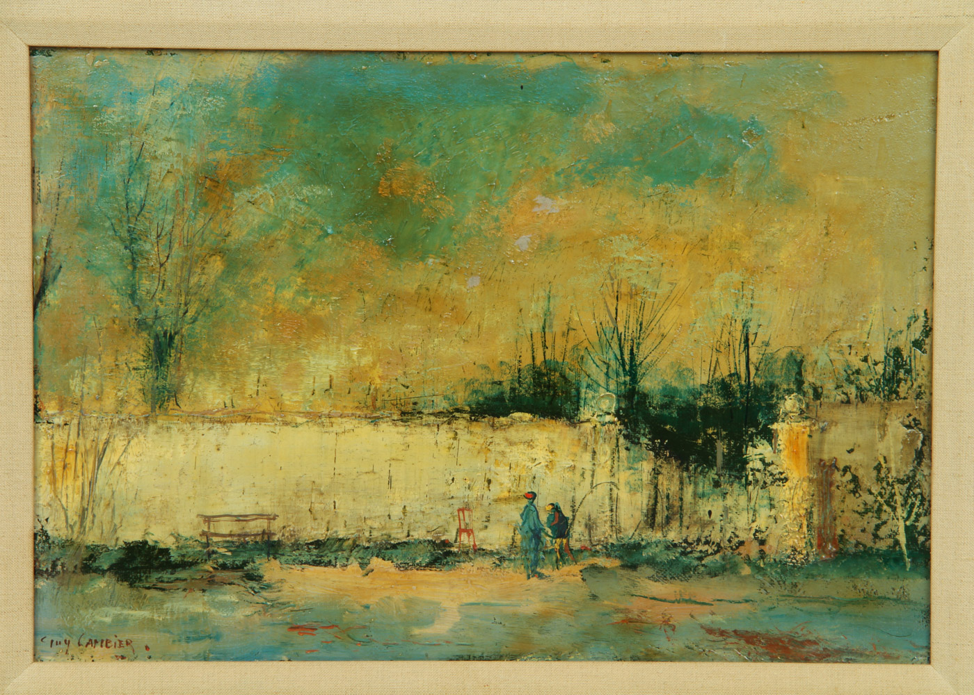 Guy Cambier Oil Painting on Canvas "View of Paris"