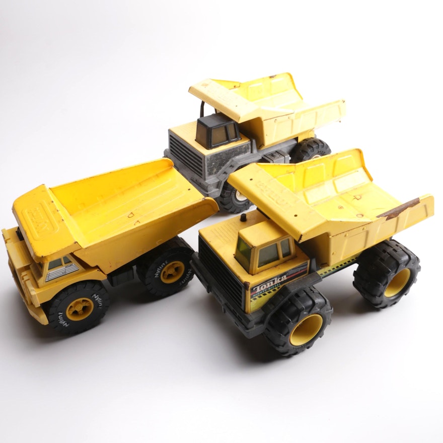 Tonka and Nylint Construction Toy Trucks