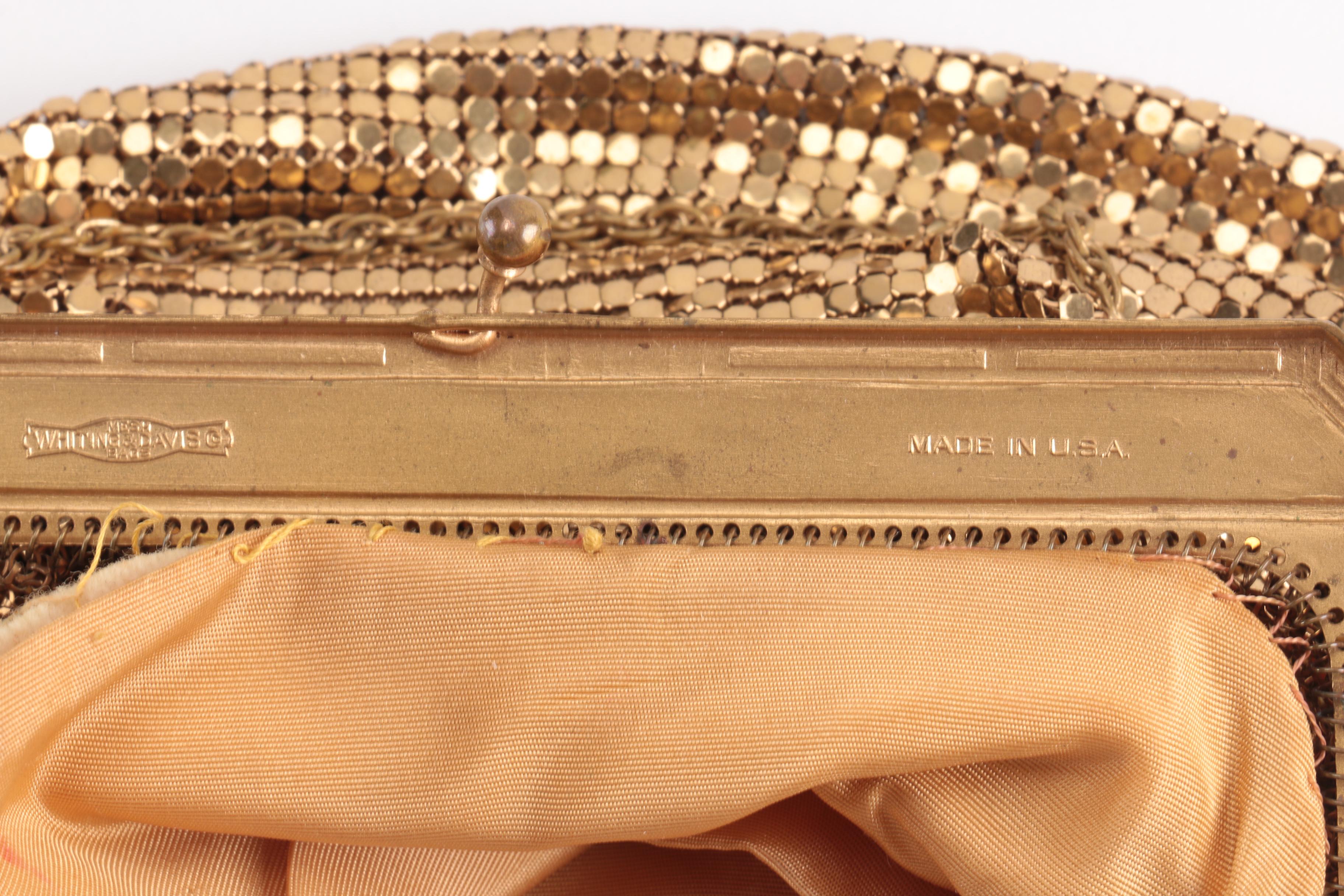 Gold tone Vintage Purses Including Whiting and Davis