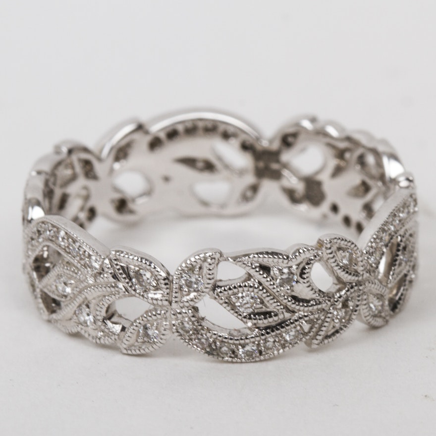 Barry Kieselstein-Cord 18K White Gold and Diamond Openwork Band