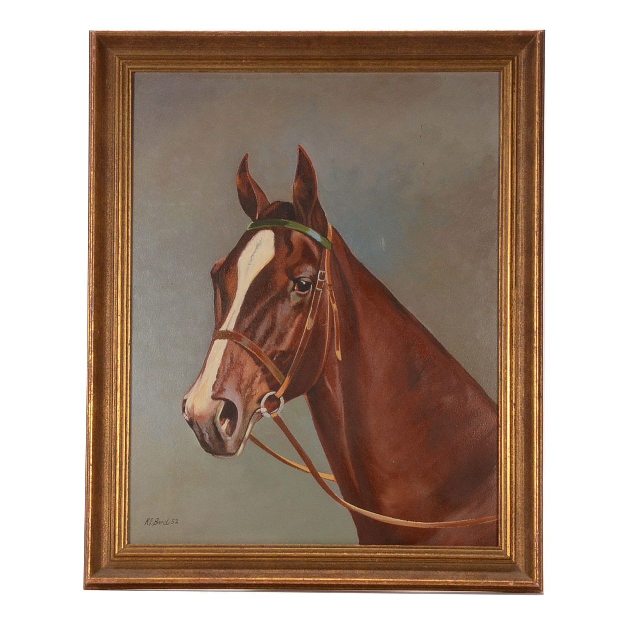 Arthur E. Bard Original 1952 Oil on Academy Board of Horse