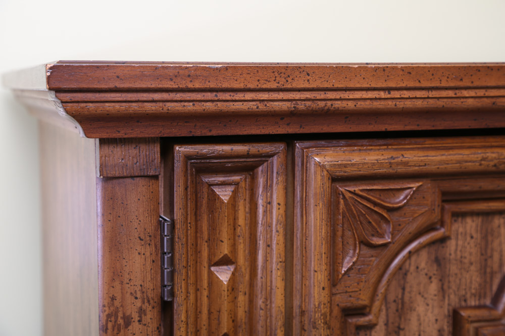 Vintage Provincial Style Armoire by Bassett Furniture