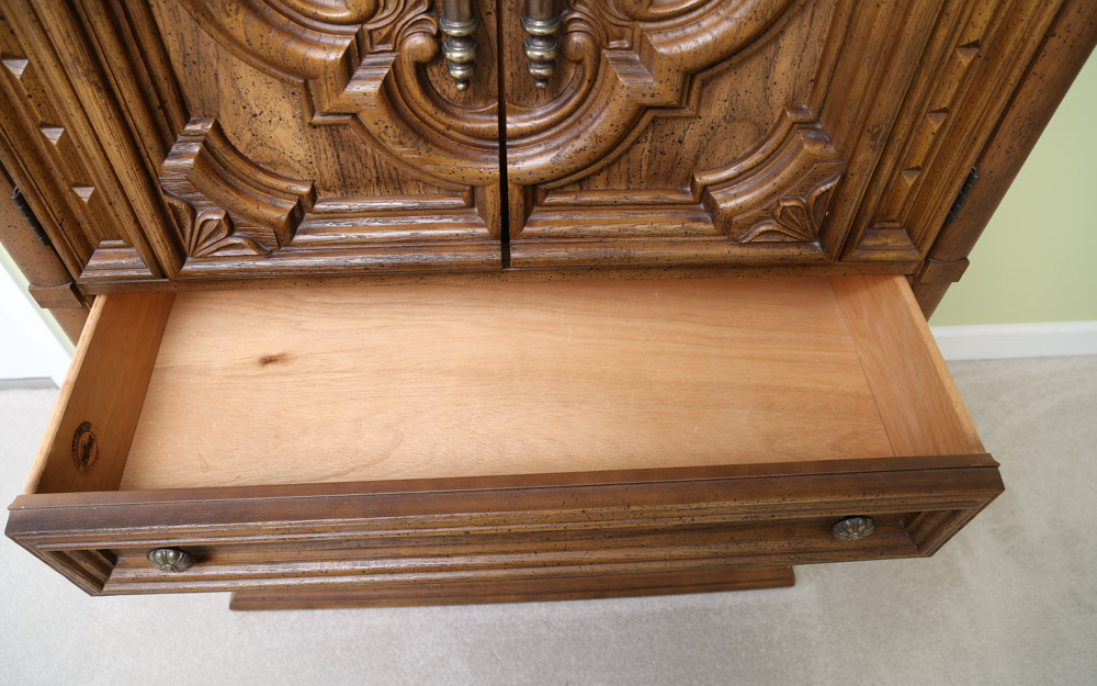 Vintage Provincial Style Armoire by Bassett Furniture