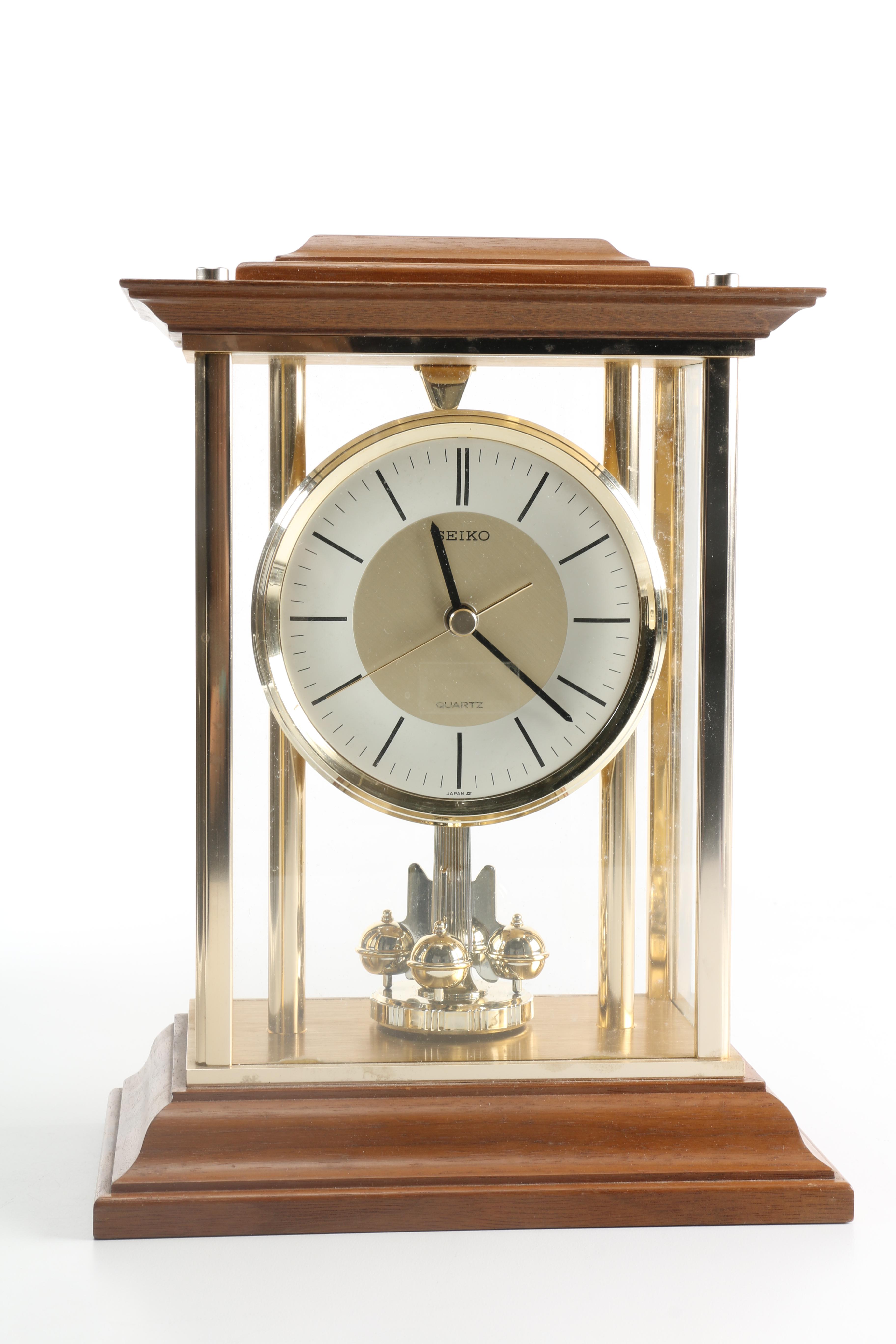 Assortment of Clocks Including Seiko, Linden, and Bulova