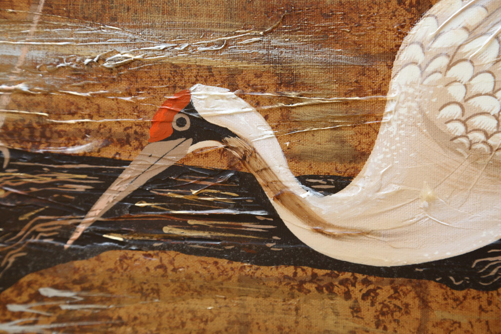 B. Joseph Acrylic on Canvas of Cranes