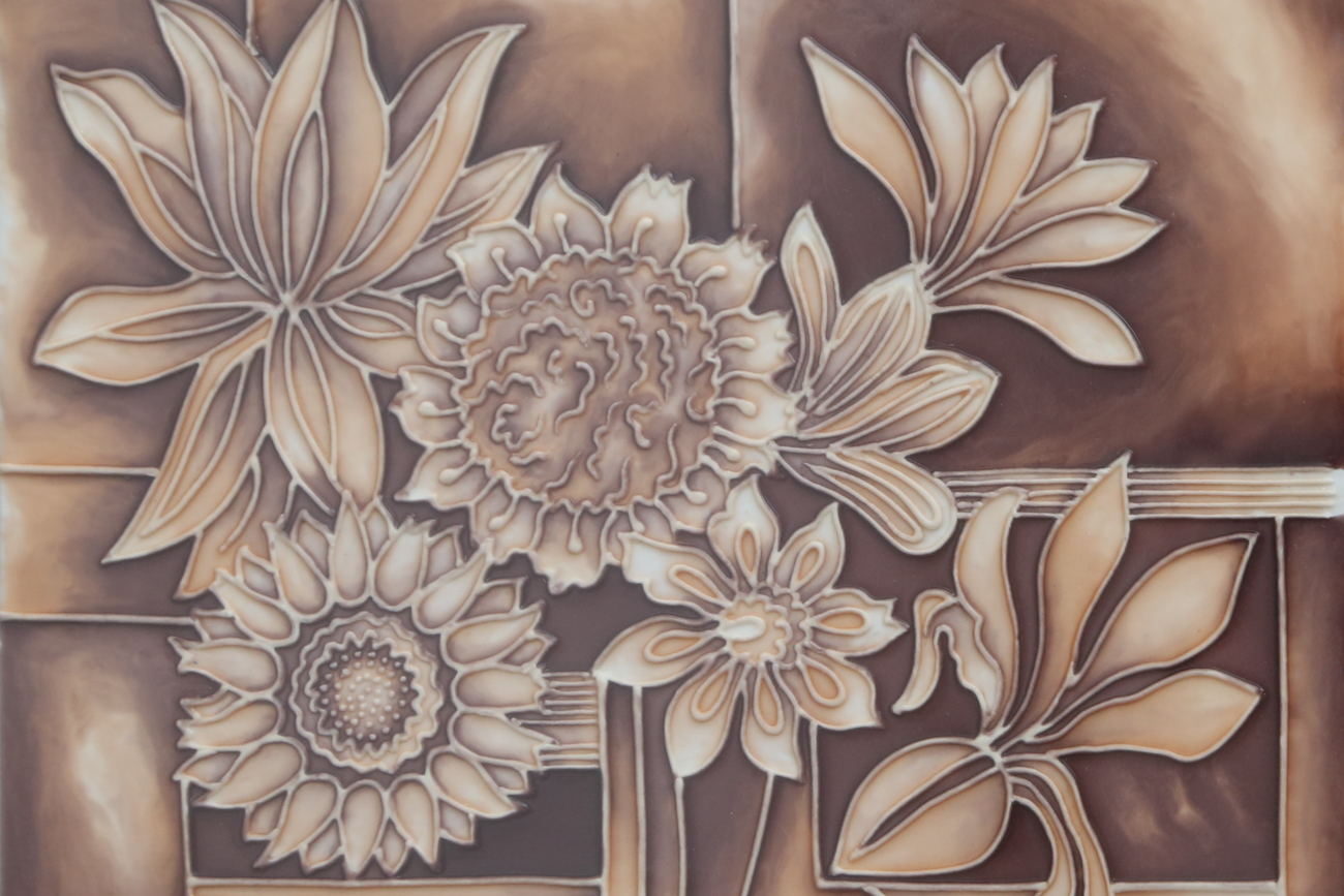 Hand Crafted Ceramic Tile Art Signed "Amita"