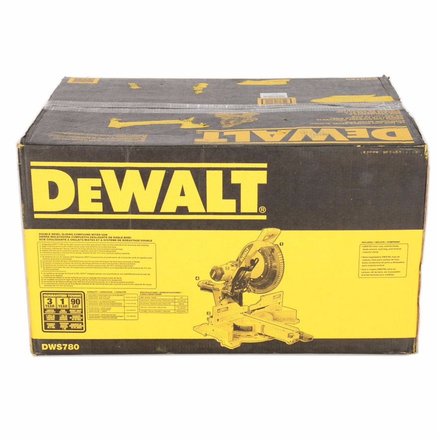 DeWalt DWS780 Double Bevel Miter Saw and Laser Guide