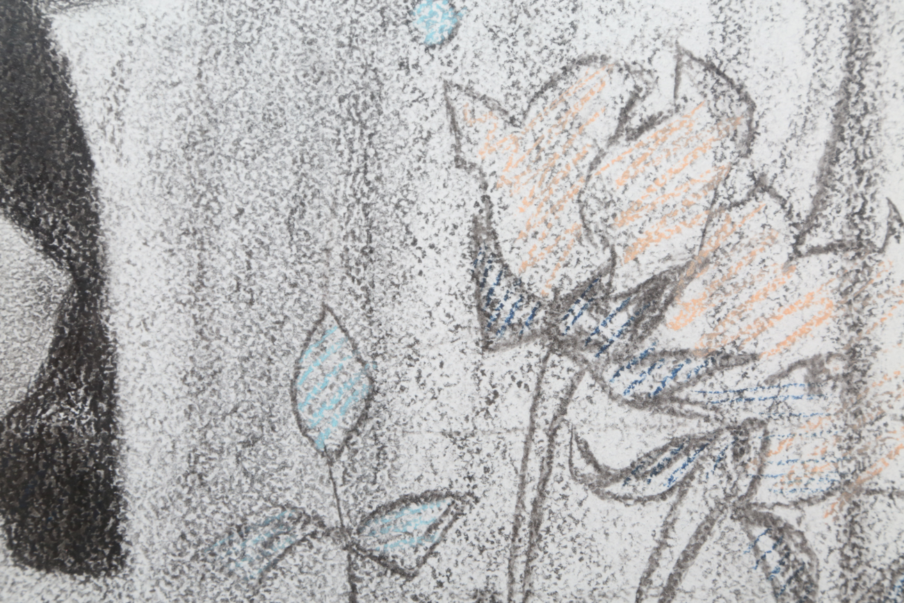 Martin Pescador Original Charcoal Drawing