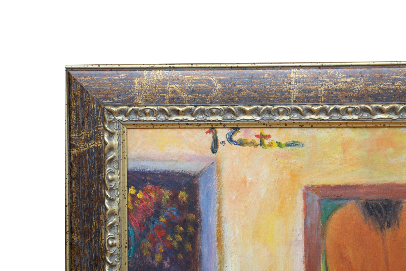 Signed Impressionist Style Oil Painting On Canvas