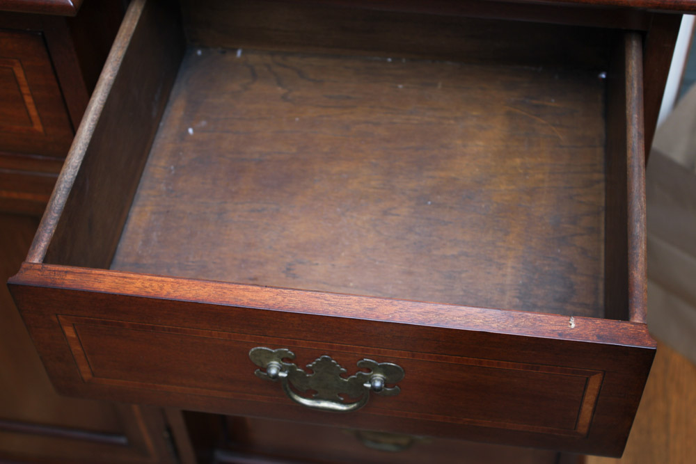 Vintage Chippendale Style Breakfront China Cabinet