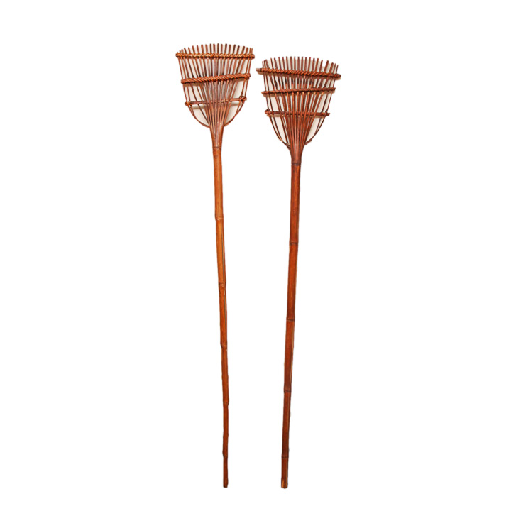 Pair of Decorative Bamboo Boat Oars