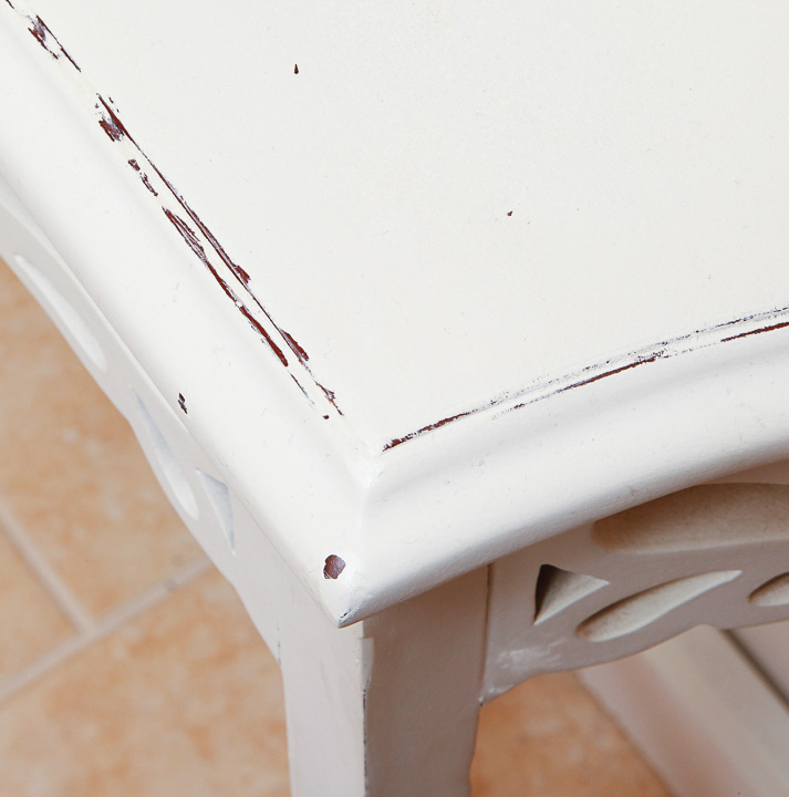 White Vanity Table and Cabinet