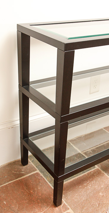 Glass Top Console Table