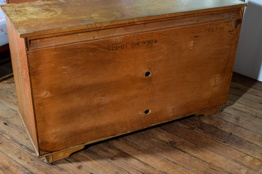 Mid-Century Credenza with Carved Doors