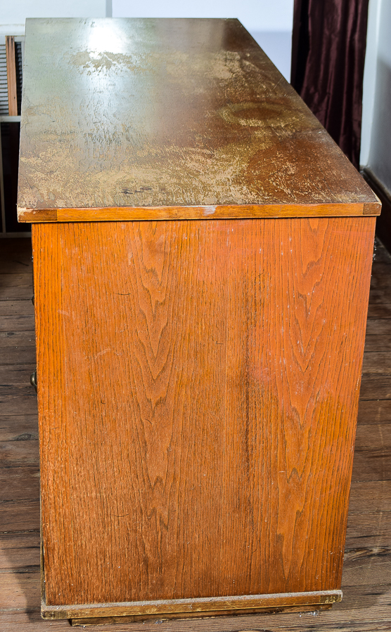 Mid-Century Credenza with Carved Doors