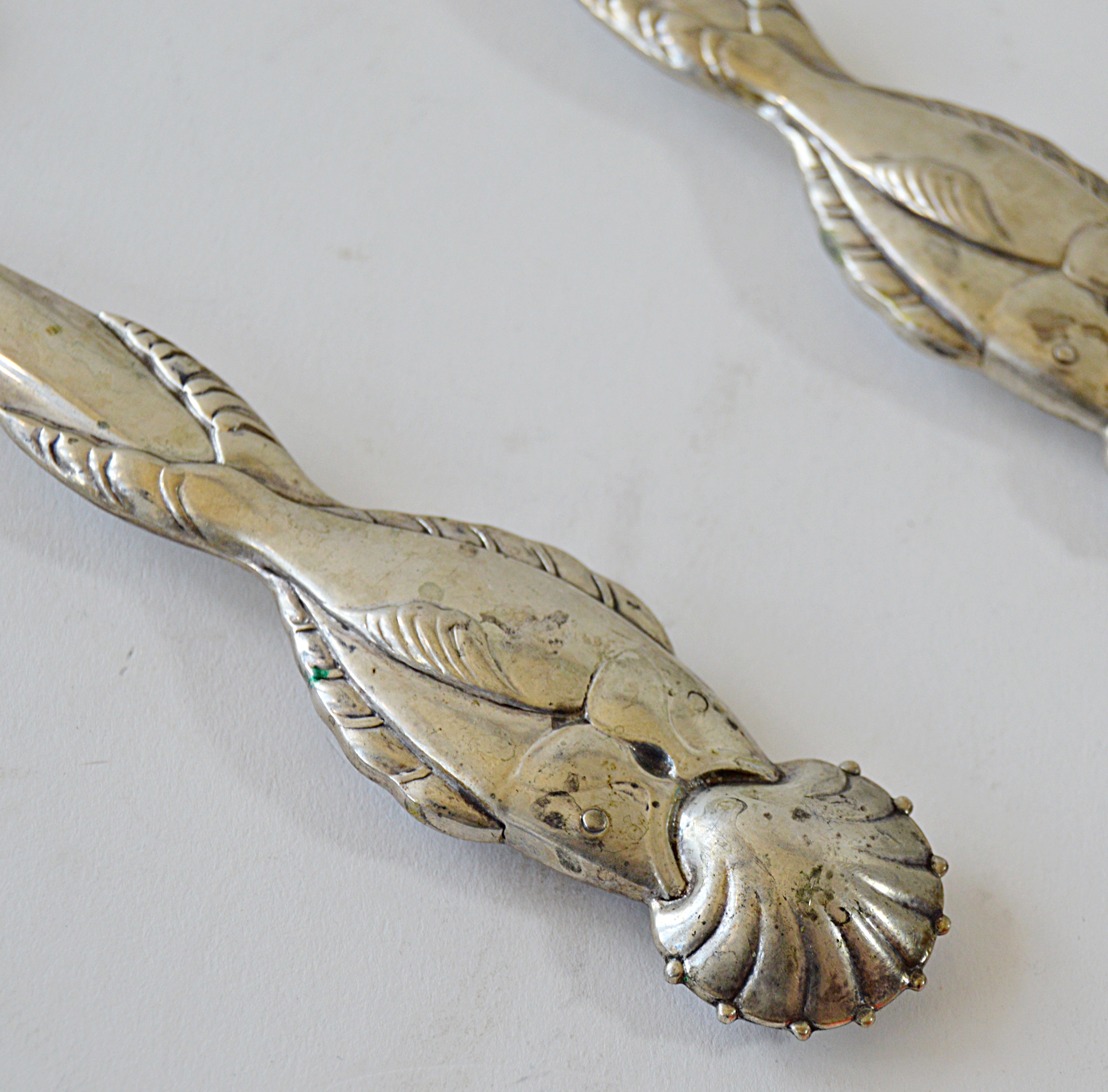 Georg Jensen Art Nouveau 830 Silver Fish Serving Set