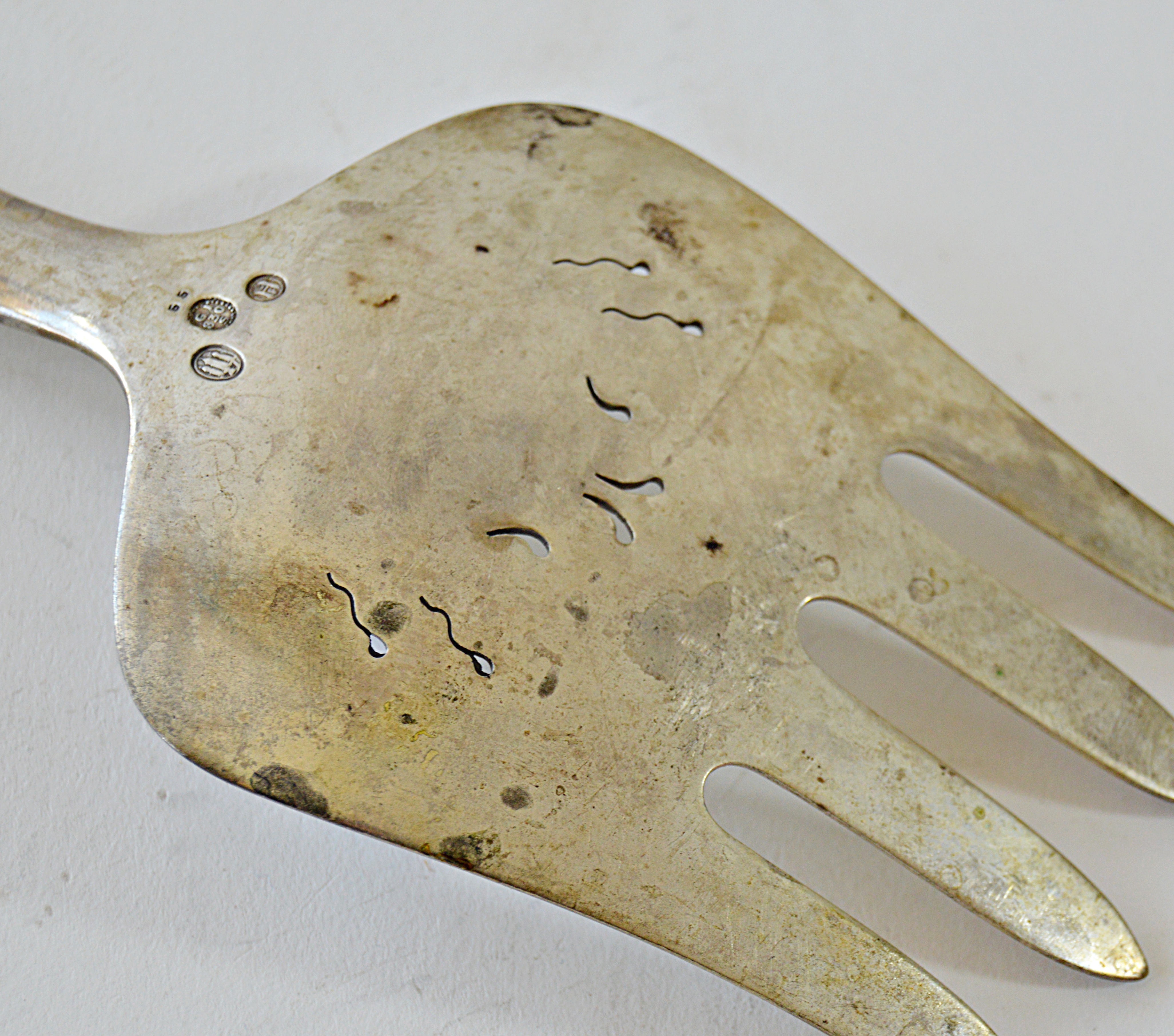 Georg Jensen Art Nouveau 830 Silver Fish Serving Set