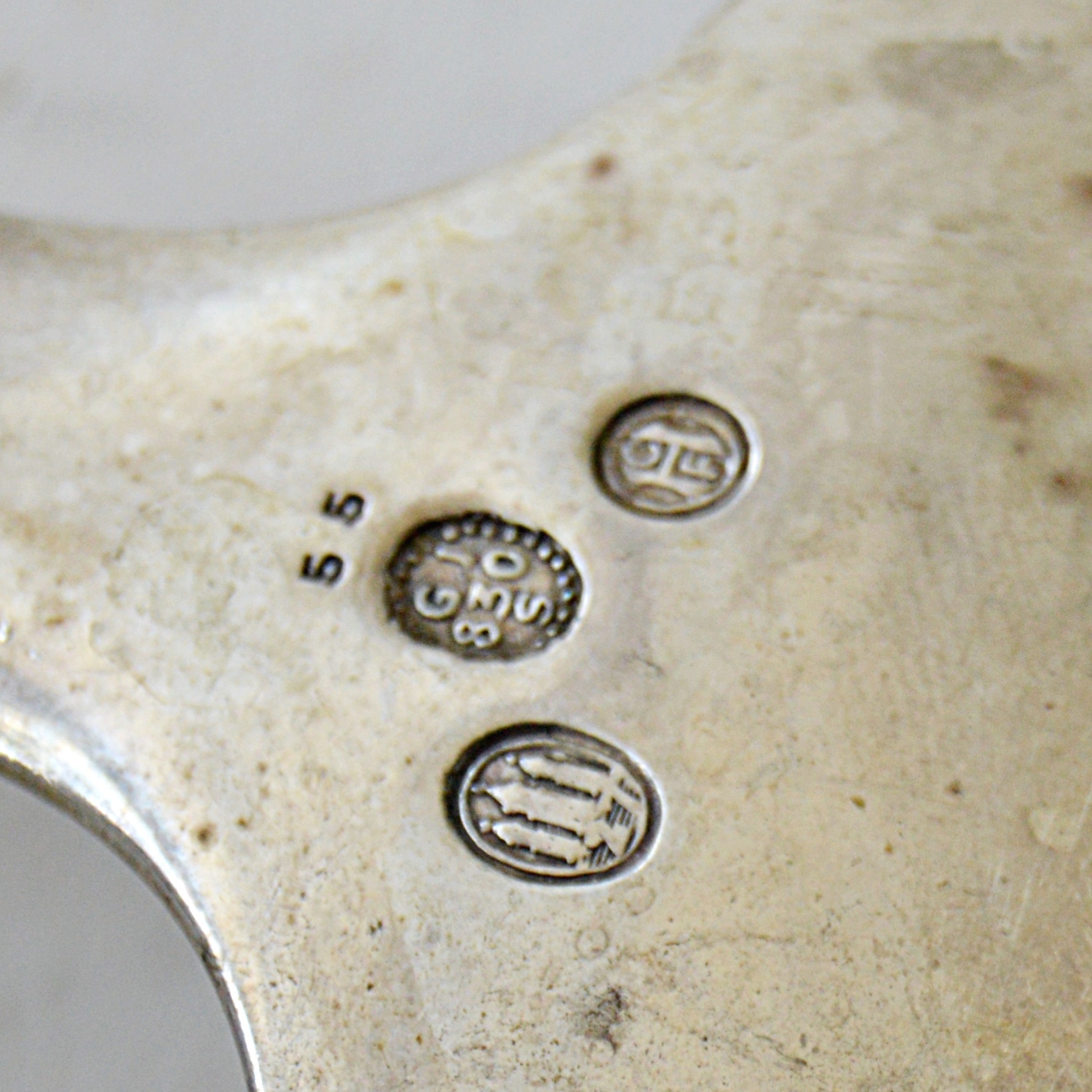 Georg Jensen Art Nouveau 830 Silver Fish Serving Set