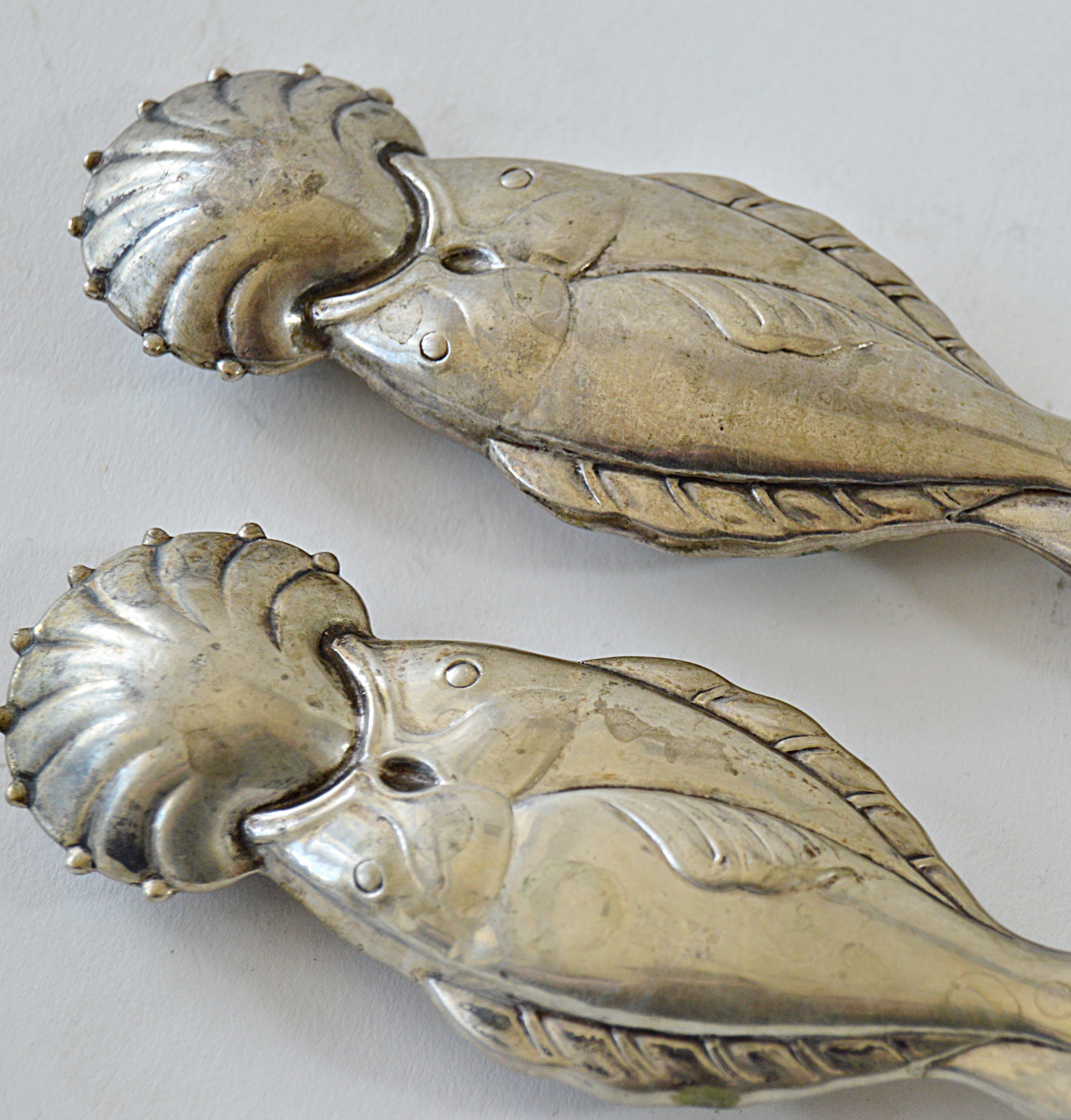 Georg Jensen Art Nouveau 830 Silver Fish Serving Set
