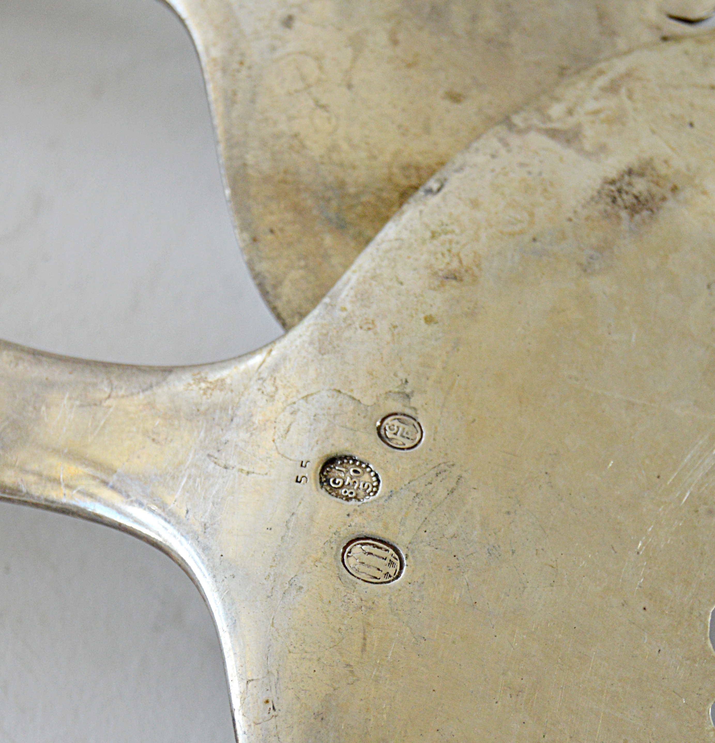 Georg Jensen Art Nouveau 830 Silver Fish Serving Set