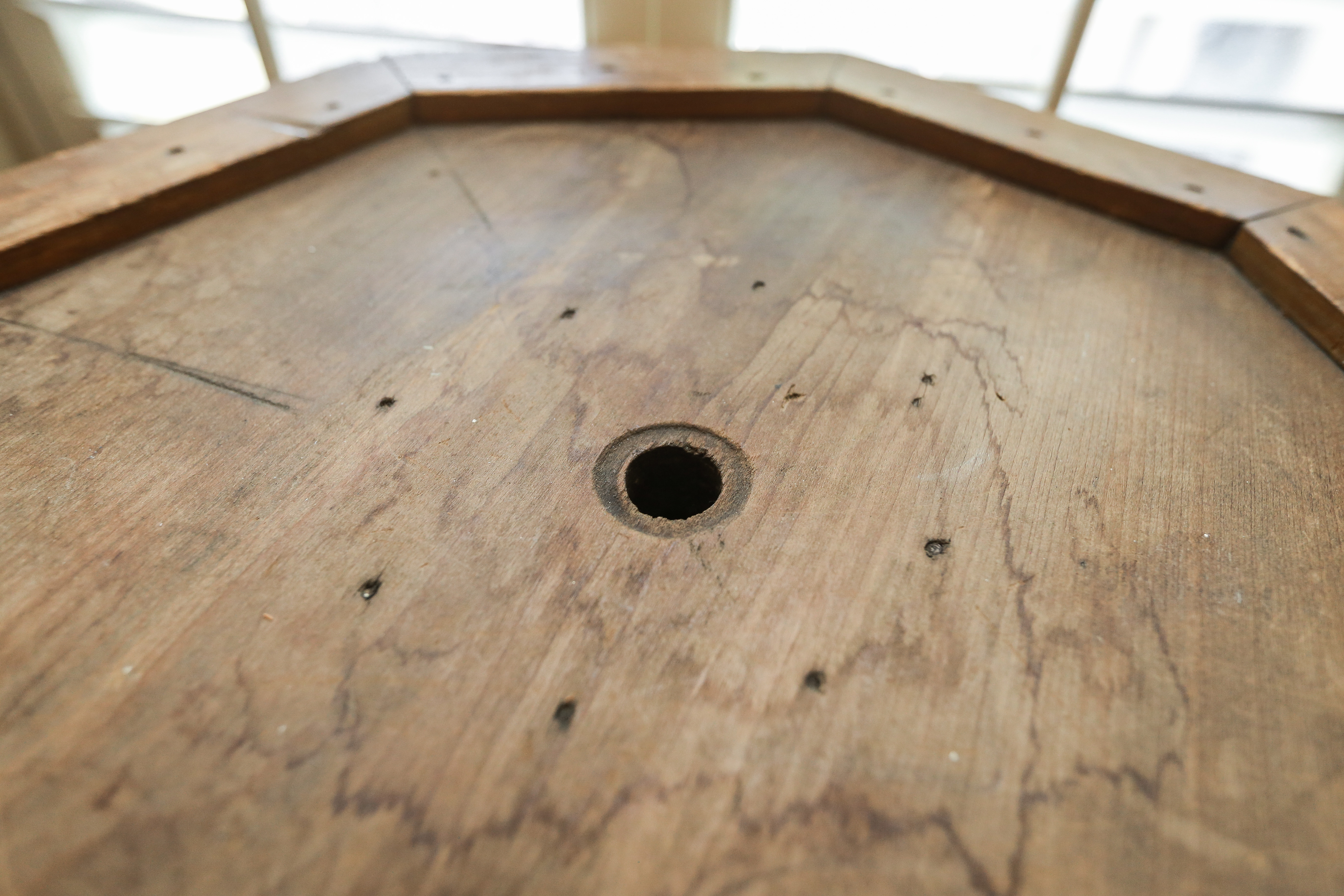 Antique Octagonal Rotating Hardware Cabinet