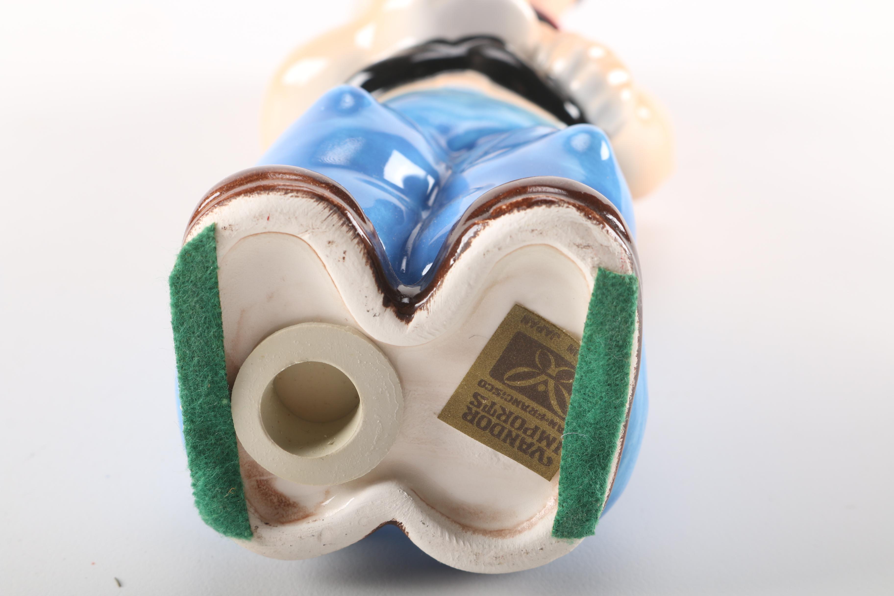 Vintage Vandor Imports Ceramic "Popeye" and "Olive Oyl" Salt and Pepper Shakers